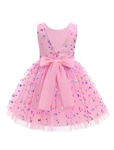 Kids Girls Birthday Party Dress Sleeveless Metallic Butterfly Ruffle Tulle Tutu Dress Cake Crush Photo Shoot2