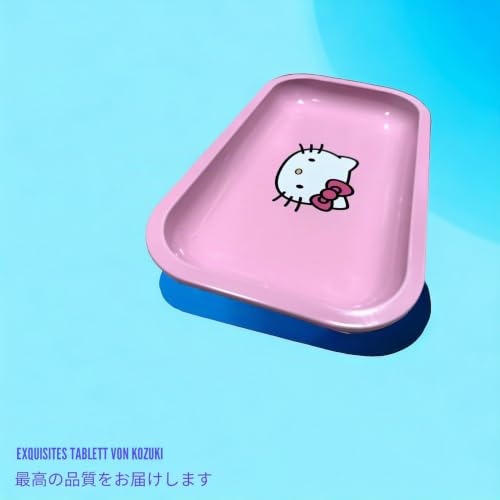Rollschale, Anime-Aschenbecher für Mädchen, Metallschale, vergoldet, Schmuckschale, dekorativ, Servierschale, Tischschale, Rosa, Cat L – Ansicht 4