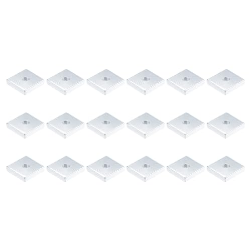 METALLIXITY Square Nuts, (M4x13mmx13mm) 200Pcs, Carbon Steel Coarse Thread Square Fastener Nut - for Equipment Construction Electrical Appliances Industrial Machinery, Silver
