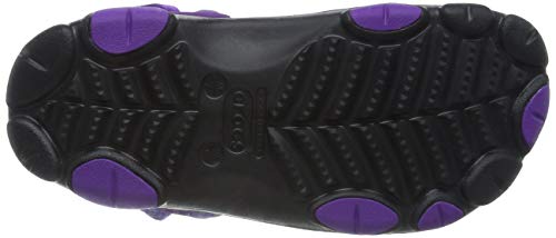 Crocs Classic All Terrain Clog, Black/Neon Purple, Men's 12/Women's 14 #TOP3