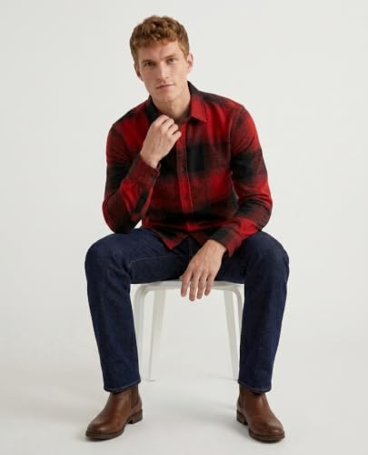 Image of DEELMO Men's Cotton Blend Printed Checkered Casual Shirt | Full Sleeve Button Down Regular Fit Collared Shirt | Soft & Breathable Everyday Wear for Office (Available in Plus Size)