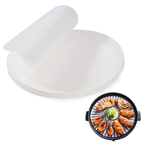 200 Piezas Ronda de Papel para Hornear 26 cm Papel de Horno Papel Air Fryer Redondo,Antiadherente Hornear Papel de Horno,para Freidora Hornear Hamburguesas Pizza Barbacoa