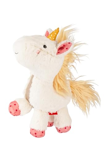 Peluche douce licorne patchwork Sigikid 43272 colorée pour l'éveil des bébés de 6 mois