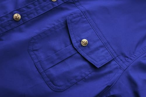 Big Boys & Mens Dress Shirts Western Button Down Short Sleeve Classic Woven Shirt with Two Pockets4