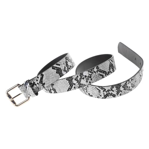 Women Men Waist Strap Retro Buckle Snake Pattern PU-leather Belt All-match Coat Ladies Wide Formal Waistband3