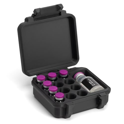 3ml and 30ml Vial Case for Peptide Vials and Reconstitution Solution | Temperature Regulating Fridge and Freezer Safe Case