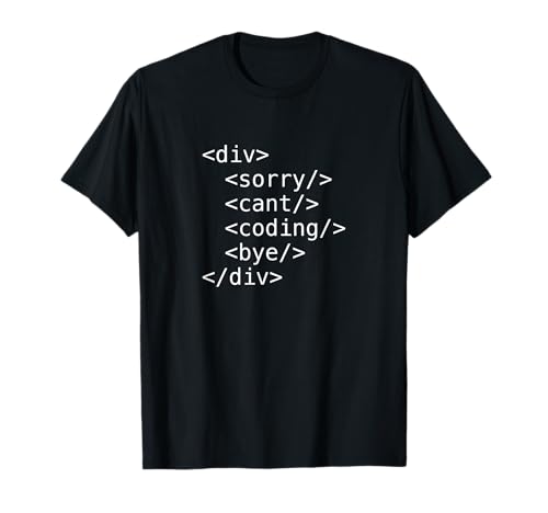 HTML Coding Software Developer Frontend Engineer T-Shirt