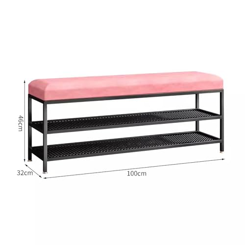 Banc à chaussures métallique gain de place pour optimiser petits espaces - 4