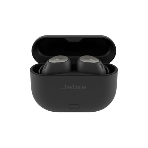 Image of Jabra Elite 10 Gen 2 Wireless Bluetooth Earbuds, Enhanced spatial sound, LE Audio Smart Case, Semi-open Earbud Design, Advanced ANC, 6 built-in Microphones and up to 36hrs battery life-Titanium Black