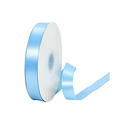 Fabric Ribbons Ribbon, Grosgrain Polyester Ribbon -100 Yards, For Gift Wrapping, Hair Accessory Ribbon, Flower Packaging, Bow Making & Christmas Decorations (Sky Blue Satin Ribbon) 1" (2.5Cm) #TOP7