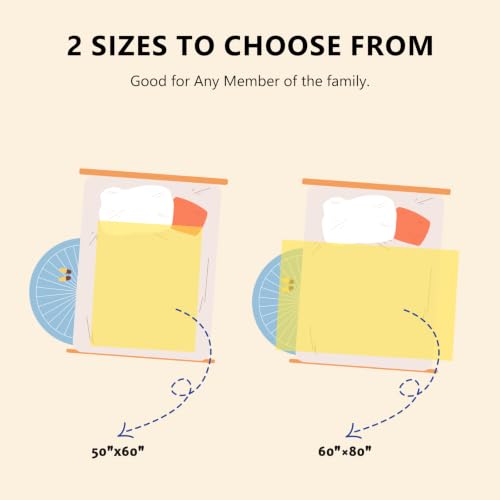 Image of L'AGRATY Chunky Knit Throw Blanket for Couch, 50 x 60 Inches, Egg Yellow