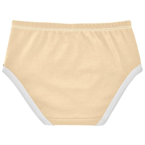 Joisal Light Yellow Beige Cute Panties Girl Toddler Girls Underwear Cotton Bright Undies Kids Briefs 2t2