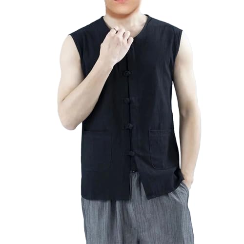 Gilet en coton et lin pour homme fini les vêtements d'été étouffants