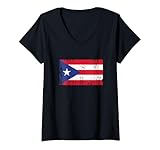 Photo Gallery donna vintage banner fan puerto rico bandiera retro maglietta con collo a v Photo Gallery donna vintage banner fan puerto rico bandiera retro maglietta con collo a v
