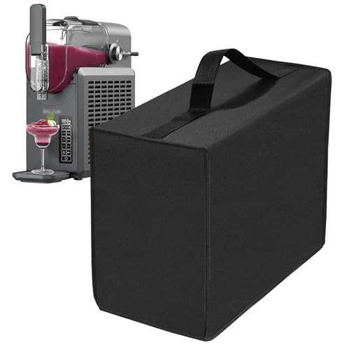 Image of Slush Machine Cove for INOVIVA Slushie Machine, Heavy Duty Waterproof Frozen Drink Maker Cover for INOVIVA 88oz Slushy Machine S2.0 with Handle - Only Cover (Black)