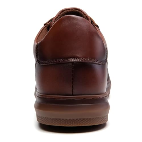 Image of Arkbird Casual Sneakers, Originals Oxford Lace-up Leather Shoes for Men Brown 9.5