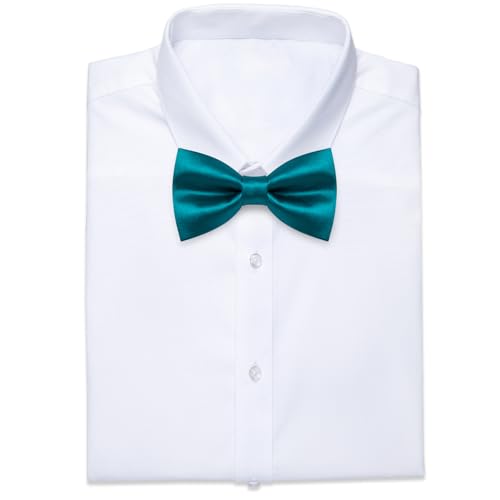 Image of YourTies Bow Ties for Men Pretied Bowties Solid Color Satin Bow Tie Formal Business Tuxedo Wedding Party Prom