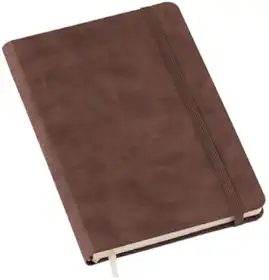 Caderno Sem Pauta Moleskine Grande A5 14x21 80 Folhas Caderneta de Anotações Capa Emborrachada (marrom sem pauta)