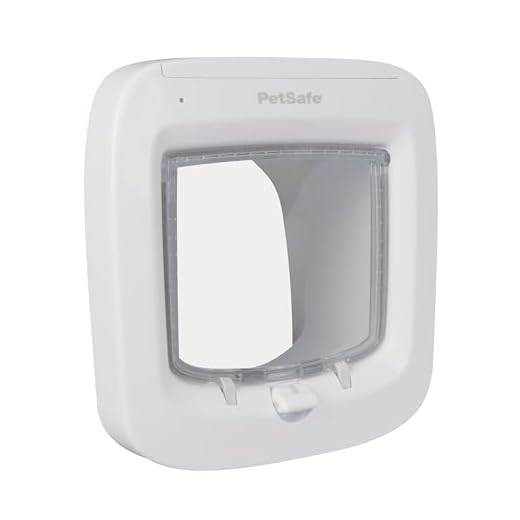 PetSafe Microchip Katdeur - Buiten- of Binnenkatflap - Multi-User RFID Toegang voor Tot 40 Huisdieren - 4-Weg Vergrendeling, Weerbestendig, Gemakkelijk te Installeren - Wit