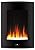 Hanover Fireside 19.5'' Vertical Wall Mounted Electric Fireplace Heater in Black with Multi-Color Flames and Crystal Rock Display, Wall Fireplace for Home, Living Room, Remote Control