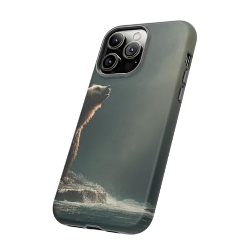 Carcasa iPhone 14 Pro Max resistente mate oso y peces Andriez 2