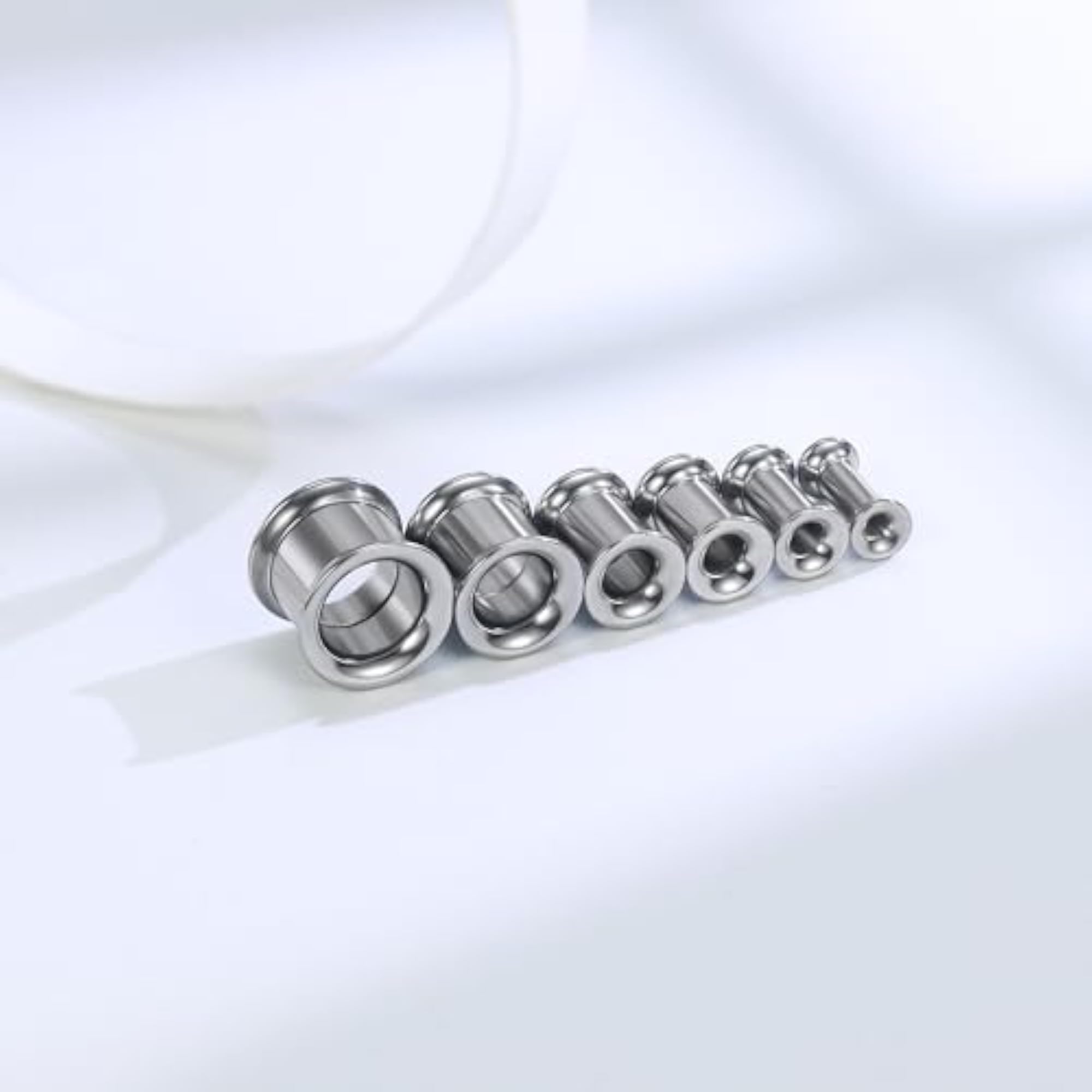 Titanium Double Flared Tunnel Plugs, 10G 8G 6G 4G 2G 0G 00G