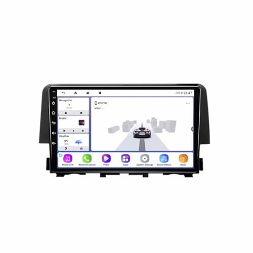 Pantalla Carplay inalámbrica Honda Civic 10 con procesador de 4 núcleos y audio Eq USB