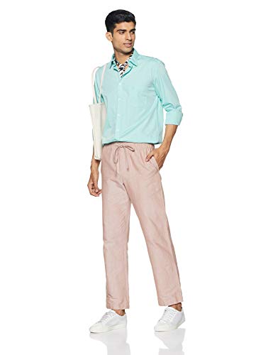 Image of Parx Men's Pure Cotton Dobby Pattern Slim Fit Semi Cutaway Collar Full Sleeve Casual Shirt