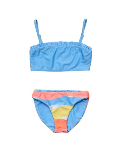 Snapper Rock Girls' Good Vibes Frilled Bandeau Bikini (Little Big Kids)