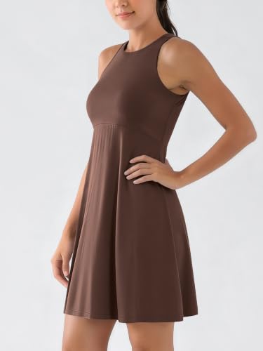 Image of ODODOS Casual Flare Tank Dress for Women Summer Sleeveless Sundress Mini Skater Dress