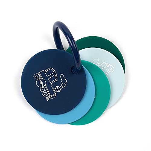 Image of Bella Tunno Teething Flashcards - Soft & Easy Grip Baby Teether and Baby Teething Toys to Help Soothe Gums & Promote Learning Non-Toxic, BPA Free Silicone Teether, Born to Ride
