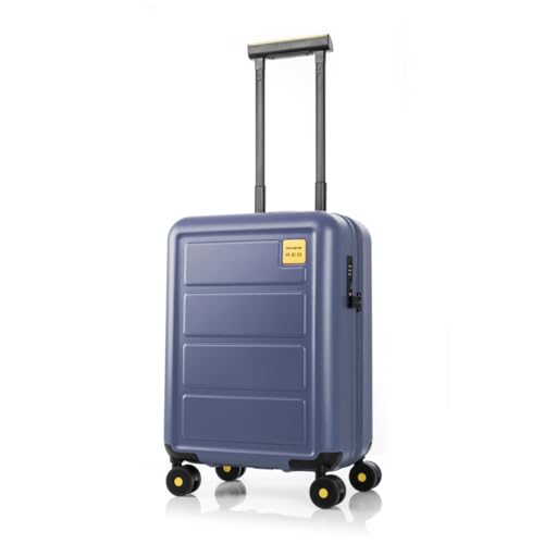 Image of Samsonite Red TOIIS L Expandable 55 Cms Small Cabin Polycarbonate Hard Sided 8 Wheel Spinner Luggage /Suitcase /Trolley Bag (Marine Blue) (Double Wheel), Blue