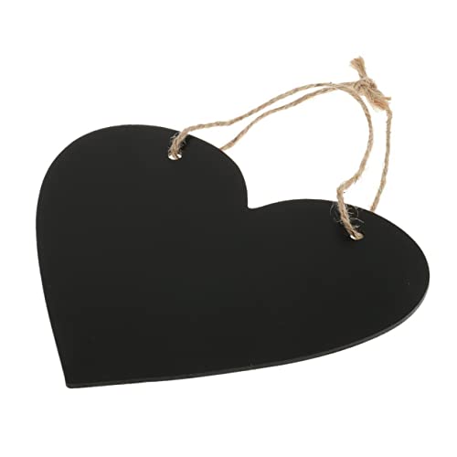 ERINGOGO Heart Chalkboard Sign Lightweight Wooden Hanging Blackboard for Weddings Parties and Decor Chalkboard with Jute Rope for Messaging and Crafts for Place Cards