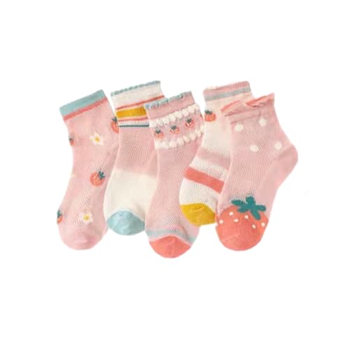 5 pairs - thin, fresh, cute, delicate and comfortable lace mesh socks for girls
