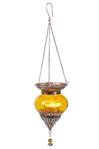 4er Set Orientalisches Windlicht Hängewindlicht Glas Bara Bunt 15 cm groß | Orientalische Glas Teelichthalter mit Henkel… – Bild 4