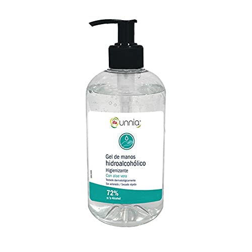 Ifa Unnia Gel Hidroalcohólico Manos Aloe Vera Dosificador - 500 ml.