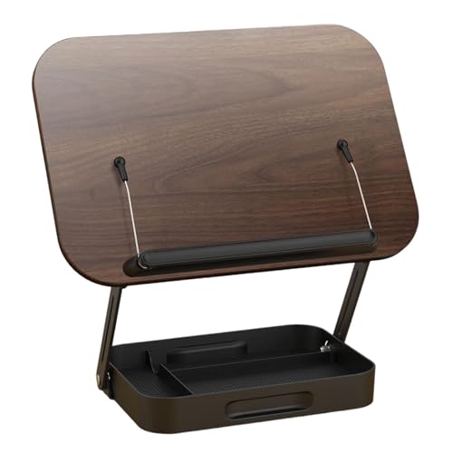 Fenteer Atril de Lectura para Libros, Soporte de con Bandeja para Libros de E Imágenes, Negro, Individual