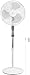 Goobay 59509 Ventilatore silenzioso in piedi Ø 40 cm (16 pollici) / telecomando/funzione girevole/motore elettrico 45 watt / 3 livelli di potenza / 2 funzioni di intervallo/ultra silenzioso