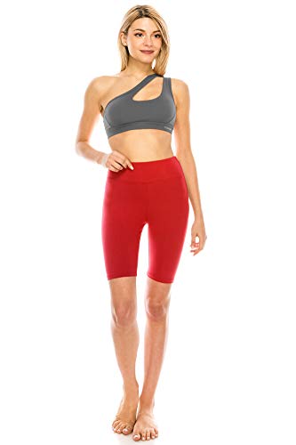 Image of ALWAYS Women's High Waist Bike Shorts - Athletic Workout Tummy Control Stretch Running Yoga Pants