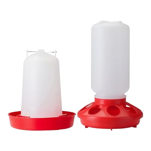 Juego De Alimentador De Aves De Corral, Control De Derrame Y Desechos, Juego De 2 Piezas, De Comederos De Alimentación De Pollo, Estación De Alimentación De Aves De Corral, Automático Y Eficient