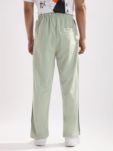 Image of Nobero Zenline Joggers for Men | Track Pants for Men | Straight Fit Joggers | Elasticated Waist with Drawcord | Soft & Breathable Fabric | Casual Everyday Wear