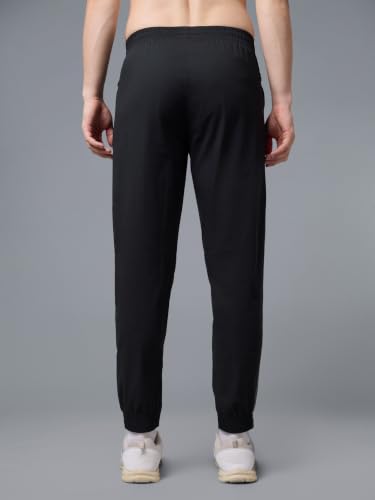 Image of TECHNOSPORT Men's Regular Fit Joggers with Zip Pockets, TECHNOLITE Quick Dry Stretchable Lightweight Track Pants for Gym Running and Casual Wear