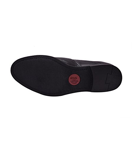 Image of HiREL'S Men Black Brogue Monk Shoes