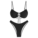 ZAFUL Women High Cut Bikini Sets String Sexy Swimsuit Two Piece Underwire Bathing Suit Brazilian Cheeky Cut Out Cute Swimwear - Image 5