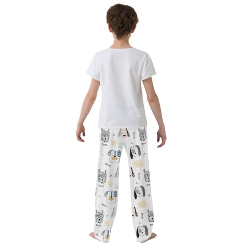 Boys' Pants Funny Cartoon Dogs Pots Long Bottoms Jogger Pants Elastic Waist Trousers with Pockets S-XL3