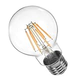 Ampoule globe en verre : l'ampoule élégante en forme de globe en verre ajoute un effet décoratif, des ampoules uniques, une ampoule LED rétro