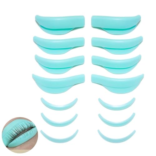 LAKJUOZ 7 Paires Coussinets Pour Cils, Pad Rehaussement De Cils, Coussinets Pour Cils En Silicone, Patchs Pour Cils En Silicone, Baguettes Pour Cils En 7 Tailles Pour Les Permanentes Élévations De Cil