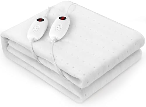 TLGREEN Surmatelas Chauffant 2 Places, 100W, 187x139 cm, 6 Tempér...