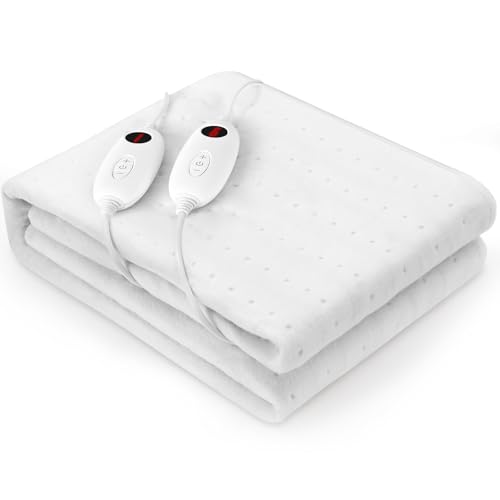 TLGREEN Scaldaletto Matrimoniale Elettrico 100W con 6 Temperature