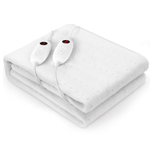 TLGREEN Calentador de cama de matrimonio 100 W, 187 x 139 cm, calentador eléctrico calentado, lavable en lavadora, con 6 temperaturas, apagado automático, manta térmica, mantas de cama eléctricas